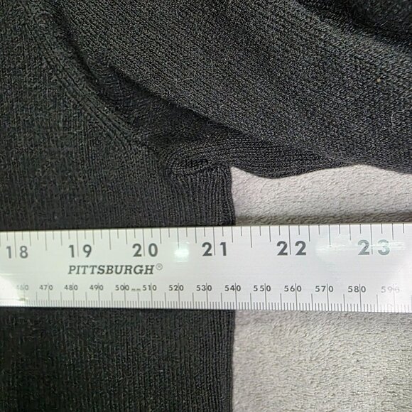 Woman Black Spense Knit Dress Wool Blend 3/4 Sleeves Empire Waist Round Neck 3X - Picture 7 of 9